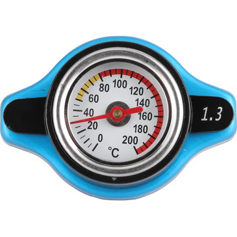 Bouchon de radiateur thermostatique universel étanche avec thermomètre intégré, pour réservoir d'eau, petite taille, 1,3 bar. (1/5)