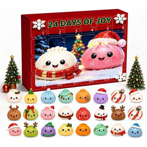 Calendrier de l'Avent Squishy 2026, Squishy Dumpling, 24 surprises (02) (1/5)