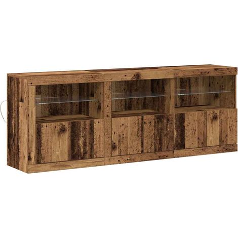 Buffet,Meuble de Rangement,Bahut Bois Ancien 181,5 x 37 x 67 cm Bois d'ingénierie CFW584717 (1/5)