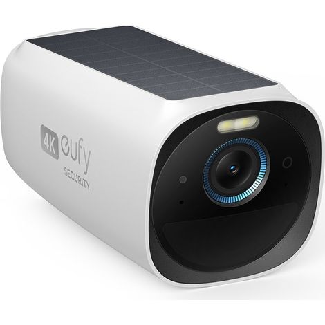 eufy security eufyCam 3 Add-on, Caméra de Sécurité Extérieure sans Fil, 4K avec Panneau Solaire, IA Reconnaissance des Visages, Stockage Local, Spotlight, Pas de Frais Mensuels, Nécessite HomeBase 3 ( (1/5)