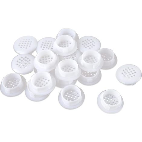 20pcs 30mm Plastic Circular Ventilation Hole for Shoe Cabinet, Single Layer Ventilation Hole, Furniture Cabinet, Shoe Cabinet, Drawer (1/5)