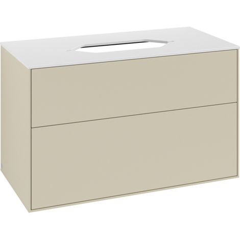 Villeroy & Boch Finion meuble sous lavabo, 2 tiroirs, lavabo au