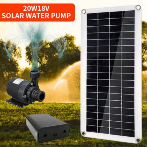 Pompe à eau solaire 20 W 800 l/h pour fontaine à eau de jardin familiale (1/5)