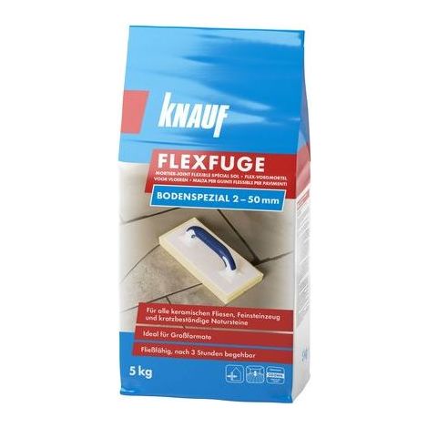 Knauf Fugenmörtel Flexfuge Bodenspezial 2 - 50 mm basalt 5 kg Fugenmörtel