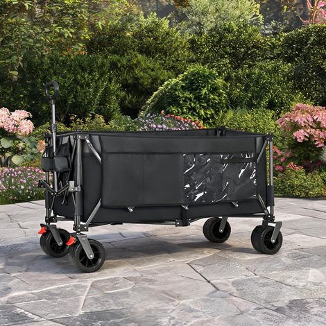 Brouette pliante en acier 300 L 250 kg roues tout-terrain (1/5)