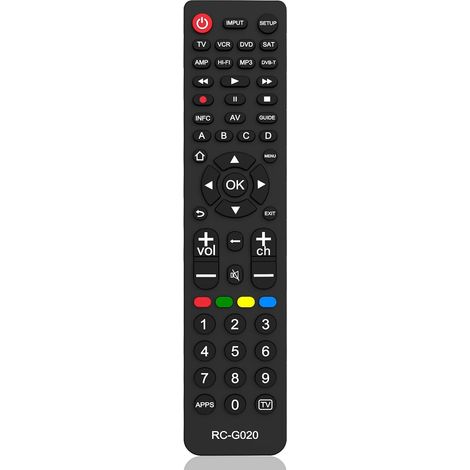 Telecomando universale per TV di tutte le marche, telecomando universale per DVD e altri 8 dispositivi. (1/5)
