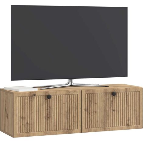 Maison Exclusive - Mobile Porta TV da Muro Rovere Artigianale 98 x 31 x 30 cm (1/5)