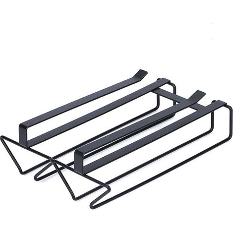Cup Holder for Cabinet (6 Cups) – Cabinet Hook (6 Cups) Kitchen, Metal, 28 x 20.8 x 8.5 cm, Black (1/5)