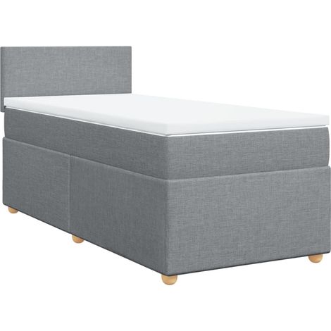 Maison Exclusive - Boxspringbett mit Matratze Hellgrau 90x200 cm