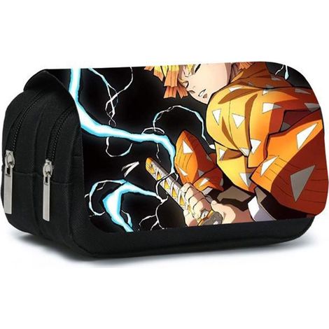 Trousse à crayons grande capacité avec fermeture éclair, trousse de papeterie à motifs anime, double couche en toile, cadeau idéal pour les filles, les garçons et les amateurs de dessin. (1/5)