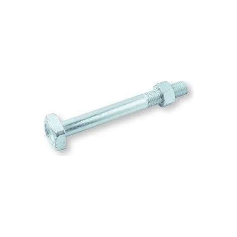 Boulon (vendu avec Ecrou) Charpente M16X225 Tête carrée 27X27X11 Acier zingué - 1 pièce (1/5)
