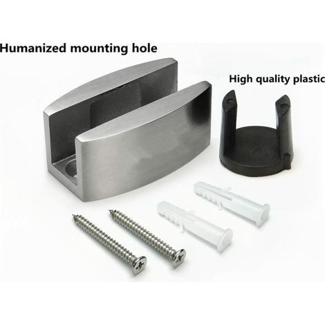 Bodenführungsrollensystem für rahmenlose Glasschiebetüren, Zubehör für rahmenlose Glasschiebetüren aus Edelstahl 304 (1/4)
