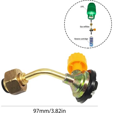 Adaptateur de remplissage de gaz (1 à 5 pièces) pour réchaud de camping à propane : adaptateur pour bouteille de propane, convertisseur, coupleur de remplissage, accessoires pour réchauds de cuisine p (1/5)