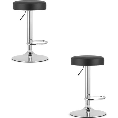 Set di 2 sgabelli bar Rojst in ecopelle e acciaio cromato (1/5)