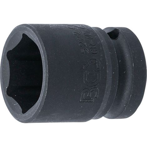 BGS Bussola  di forza  esagonale,  attacco quadro  interno 12,5  mm (1/2")  SW 22  mm -  5222 (1/3)