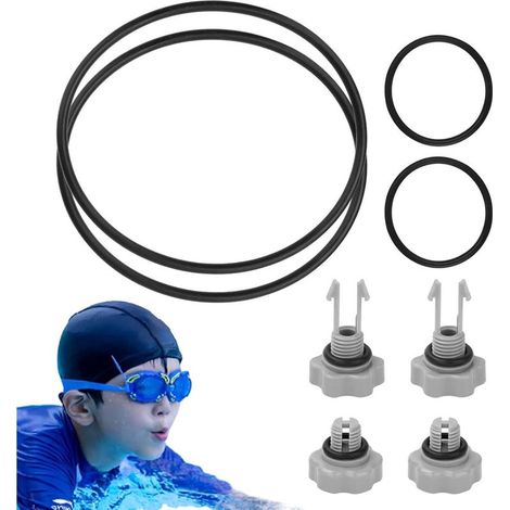 Kit de remplacement de filtre pour pompe de piscine, kit de joint de remplacement pour pompe de filtration Kit de joints pour pompe à filtre à sable Pièces détachées pour pompe de piscine, soupapes (1/5)