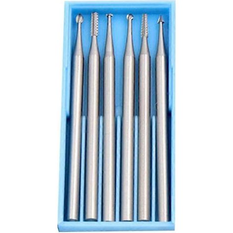 Fraise Rotative - Carbure De Tungstène - Diamètre 2,35 Mm - Pour Gravure Perçage Polissage Bois Aluminium Plastique - Lot De 6 (1/3)