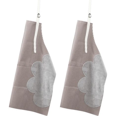 Tablier De Cuisine Réglable - Tablier Étanche En Tissu Oxford Et Polaire Corail - Poche Avant Spacieuse - Pour Cuisinier À Domicile Ou Professionnel - 1 Pièce (1/5)