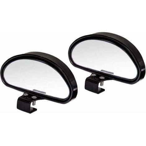 Miroir rétroviseur extérieur réglable 2 pièces – Miroir convexe anti-angle mort pour tous véhicules automobiles, angle de vision élargi, fixation facile sur rétroviseur existant (1/5)