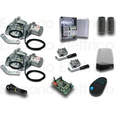 Came – Kit de motorisation de portail – U1924FR – 2 motoréducteurs 230V AC pour portails jusqu'à 3,5 m – Butée réglable et déblocage clé