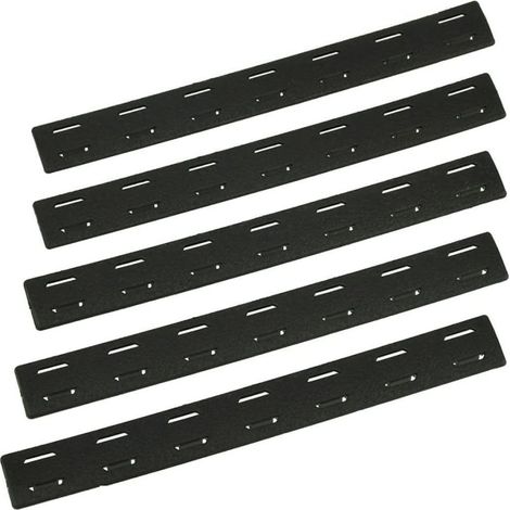 Kompatibel mit M-LOK-Einzelschlitzplatten, hitzebeständiges Nylonpolymer, 5er-Pack (schwarz)