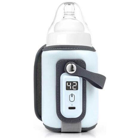 Sac Chauffe-biberon portable USB, 5 niveaux de température réglable, s'adapte à la plupart des biberons, bleu, motif dessin animé, 1 pièce