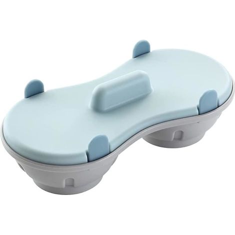 Cuiseur à œufs micro-ondes, 2 tasses, moule à œufs pochés micro-ondes, récipient pour œufs au micro-ondes avec couvercle (lave-vaisselle). (1/3)