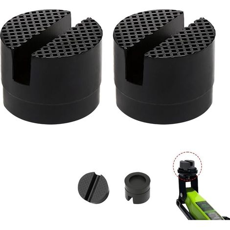 Lot de 2 Bloc de Caoutchouc Tampon Cric, Coussin Universel Universel Protection Antidérapante pour Voiture Bloc de Levage Résistant Pression Haute Densité Amortisseur Sécurité Réparation Changement (1/5)