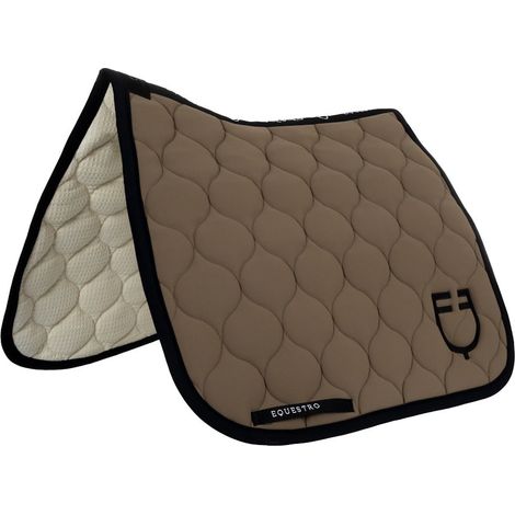 full, Beige: Sottosella da dressage in tessuto tecnico trapuntato a cipolla
