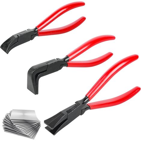Lot de 3 pinces pliantes - Pince à cintrer la tôle 0-45-90 ° Mini 22 mm large pliante et pince pour couvreur plombier Poignées antidérapantes plier (1/5)