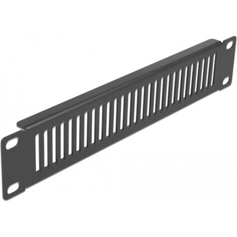Delock Panel de gabinete de red de 10 con ranuras de ventilaciÃ³n vertical 1U negro