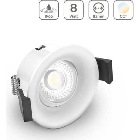 LED Einbaustrahler IP65 CCT 8W Ausschnitt Ø65mm 36° dimmbar - Farbe: weiß (1/5)