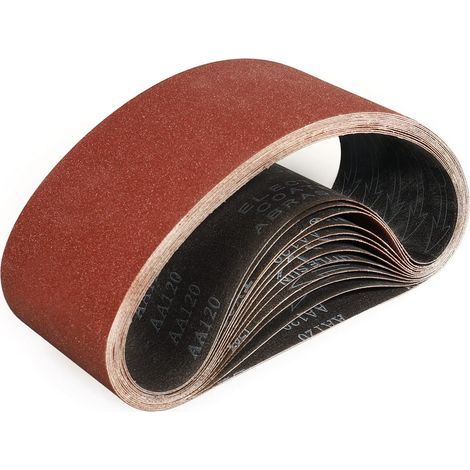 Bandes Abrasifs 100x610 mm-12 Pièces de 120 Grain Bande Ponceuse pour Ponçage et Polissage avec Ponceuse à Bande (1/5)