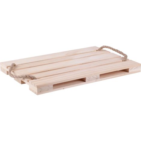Plateau de présentation en bois avec poignées PALETTE