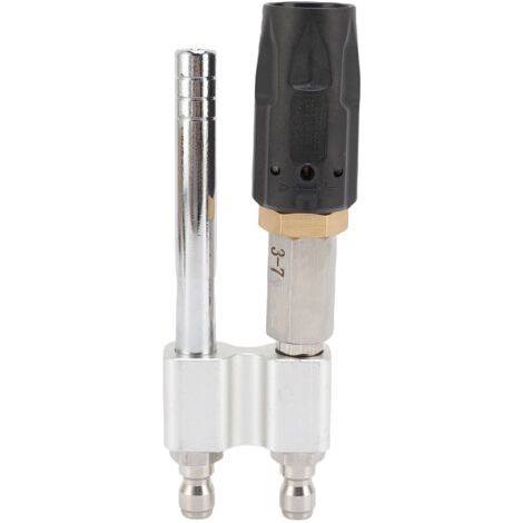 Buse de nettoyeur haute pression à buse rotative M5, connexion rapide 1/4 po, acier inoxydable, longue portée, débit de 3 à 7 GPM