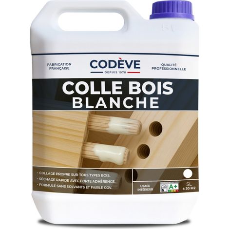 Colle Blanche - 5 L - Codeve Bois - Pour L'assemblage Sous Abri De Votre Bois Européen, Tropical Ou Exotique.