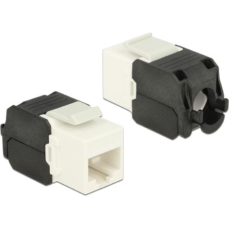 Hembra panel Keystone RJ45   LSA Cat.6A UTP blanca