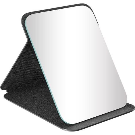 Miroir de Poche-Maquillage Portable,Multi Angle de Table 20×15.3cm,Miroir de Maquillage Pliable en Cuir PU,pour Bureau, Voyage (1/5)