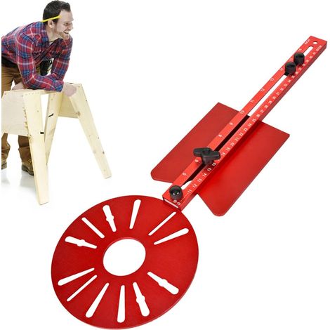 Gabarit de routeur, gabarit de coupe de cercles de routeur Base de routeur de coupe-cercles de routeur Gabarit de cercles de routeur pour couper les petits et grands cercles (1/5)