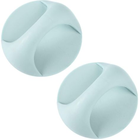Set mit 2 selbstklebenden Schubladengriffen für Schränke, 3,35 Zoll Durchmesser, blaue Klebeknöpfe (1/4)