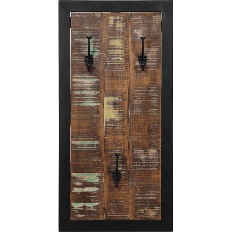 vidaXL Coat Rack Multicolour 40x2x80 cm Solid Wood Reclaimed (1/4)