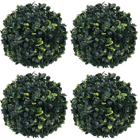 vidaXL Bolas de boj artificial 4 unidades 12 cm (1/4)