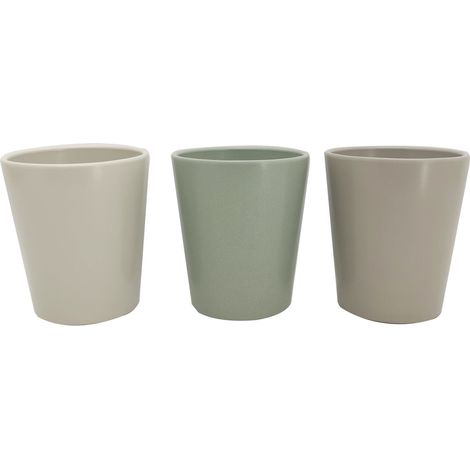 Vimin Box Vaso Liscio D 14 Cm H 16 Cm Verde Salvia Grigio 1 Pz