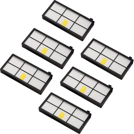 Ersatzfilter für iRobot Roomba Serien 800 und 900, 980, 966, 960, 865, 870, 875, 876. Ersatzteile, 6 Stück. (1/5)