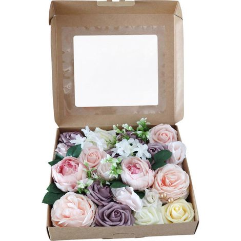 Set mit künstlichen Pfingstrosen für DIY-Hochzeitssträuße, handgeschöpfte Tischdekorationen und Babypartys (1/5)