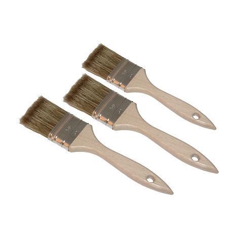 Pinceles de pintura profix pack 3 mango madera cerdas naturales