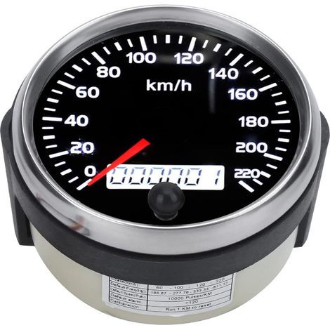 Compteur de Vitesse pour Voiture, Compteur de Vitesse avec Accessoires ABS 316L de en Acier Inoxydable pour Camion Bateau (1/5)
