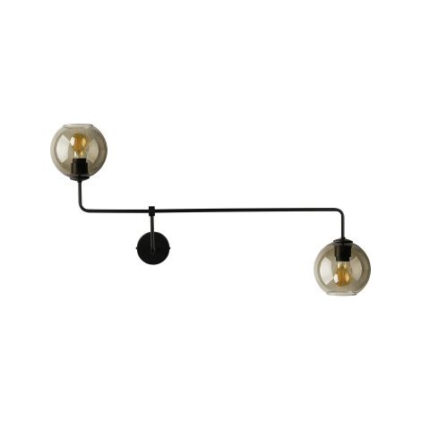 Applique Nowodvorski Monaco nero vetro fumé 2xE27 IP20