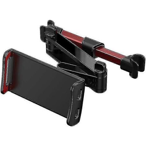 Support d'appui-tête télescopique classique (support pour coussin dorsal) noir et rouge, support pour tablette d'appui-tête à angle réglable (1/4)