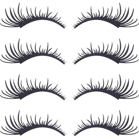 4 Paar 11x25cm Wimpern Auto Scheinwerfer Aufkleber Auto Styling Schwarze Wimpern Fahrzeugkörper Aufkleber Windschutzscheibe Aufkleber Für Fahrzeug Auto Auto Dekoration
